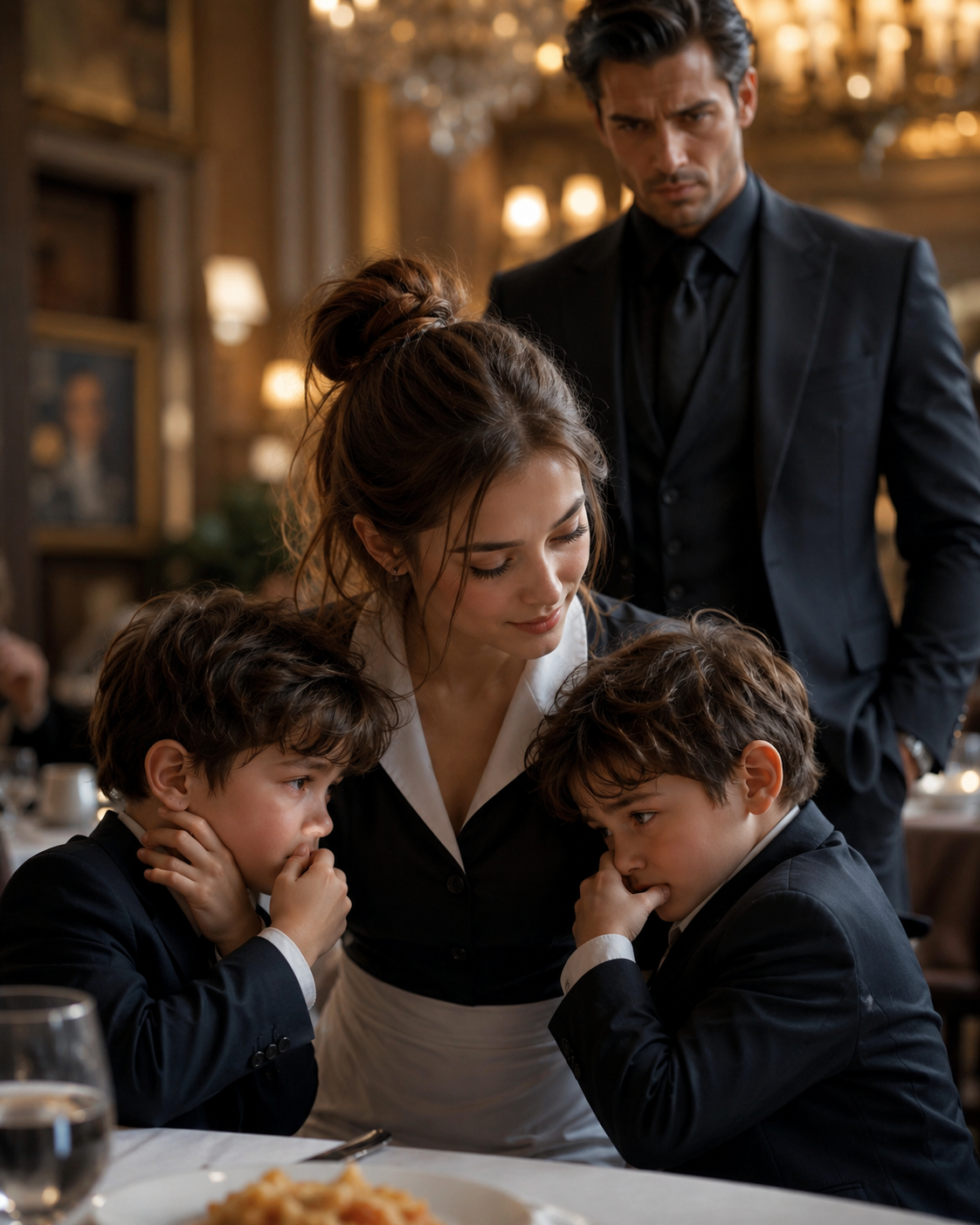 A Broke Waitress Walked Past Armed Guards To Calm The Mafia Don’s Screaming Twin Sons — So He Fired Everyone And Offered Her A Quarter Million Dollars To Stay