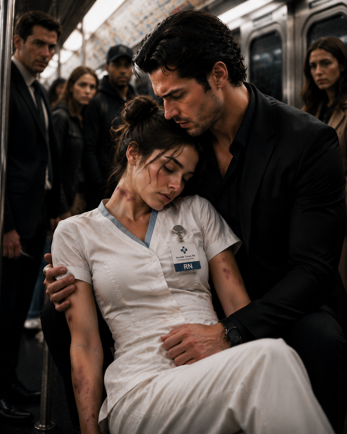 The Mafia Boss Caught Her as She Fainted on the Subway — Then He Saw the Bruises She’d Hidden for Two Years