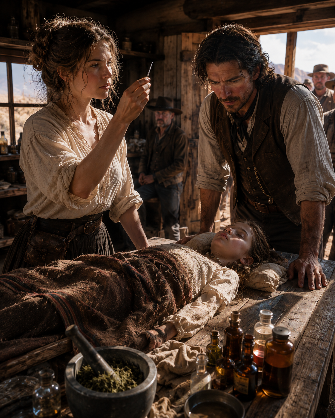 No Healer Could Save the Chief’s Daughter — Until the Scarred White Woman Found a Glass Needle Hidden at the Base of Her Skull