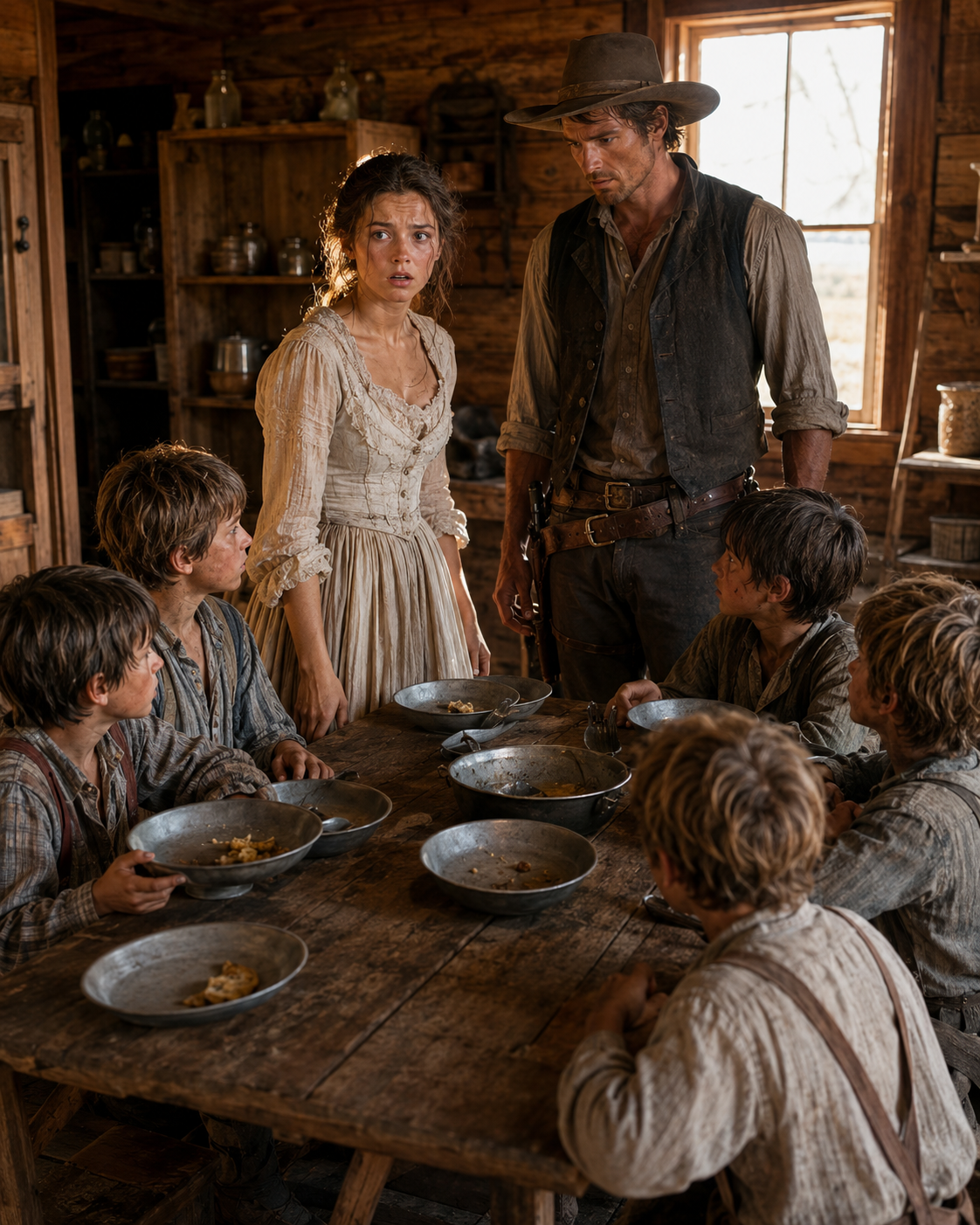 She Came to Marry a Stranger With Six Sons — Then One Bowl of Beans at Supper Uncovered the Lie That Had Been Starving Them All Year