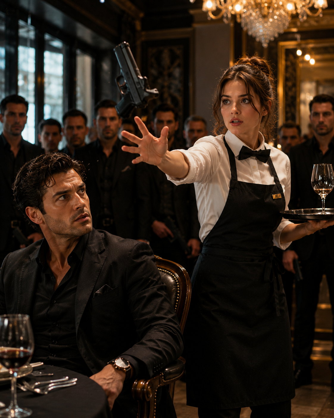 He Dismissed Her as the Clumsiest Waitress in the City—Until She Caught His Falling Gun Midair and Stood Between Him and 67 Hired Killers