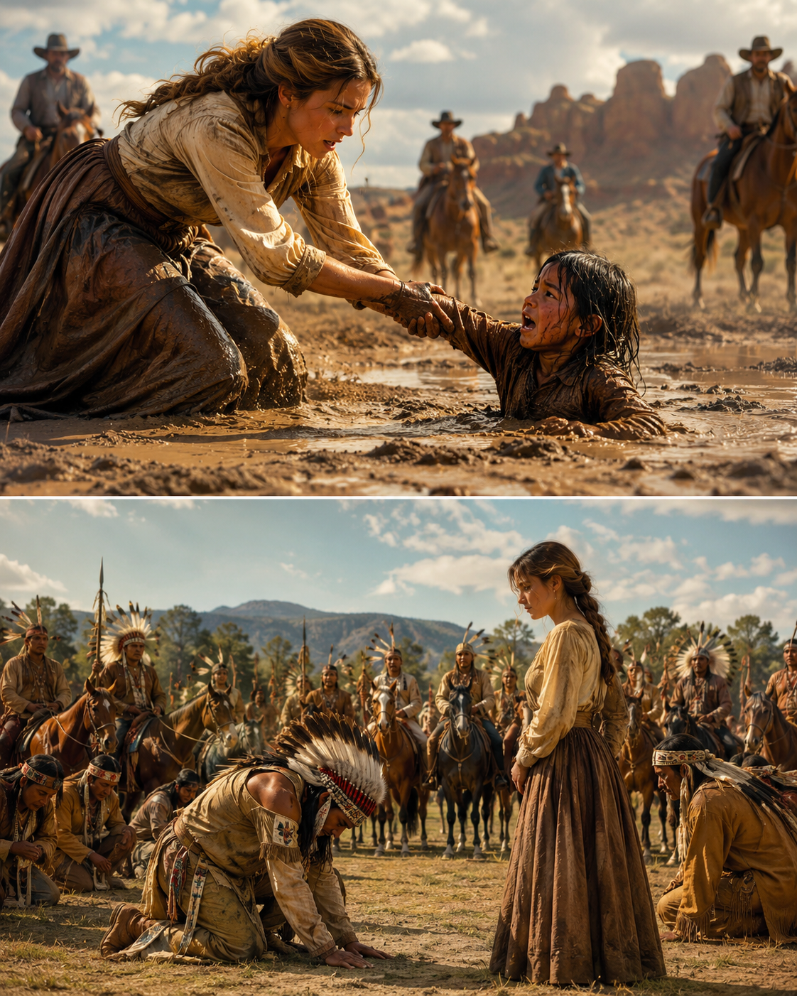 She Pulled a Stranger’s Child From Quicksand Alone—Three Days Later His Entire Tribe Rode Back in Silence to Kneel at Her Feet