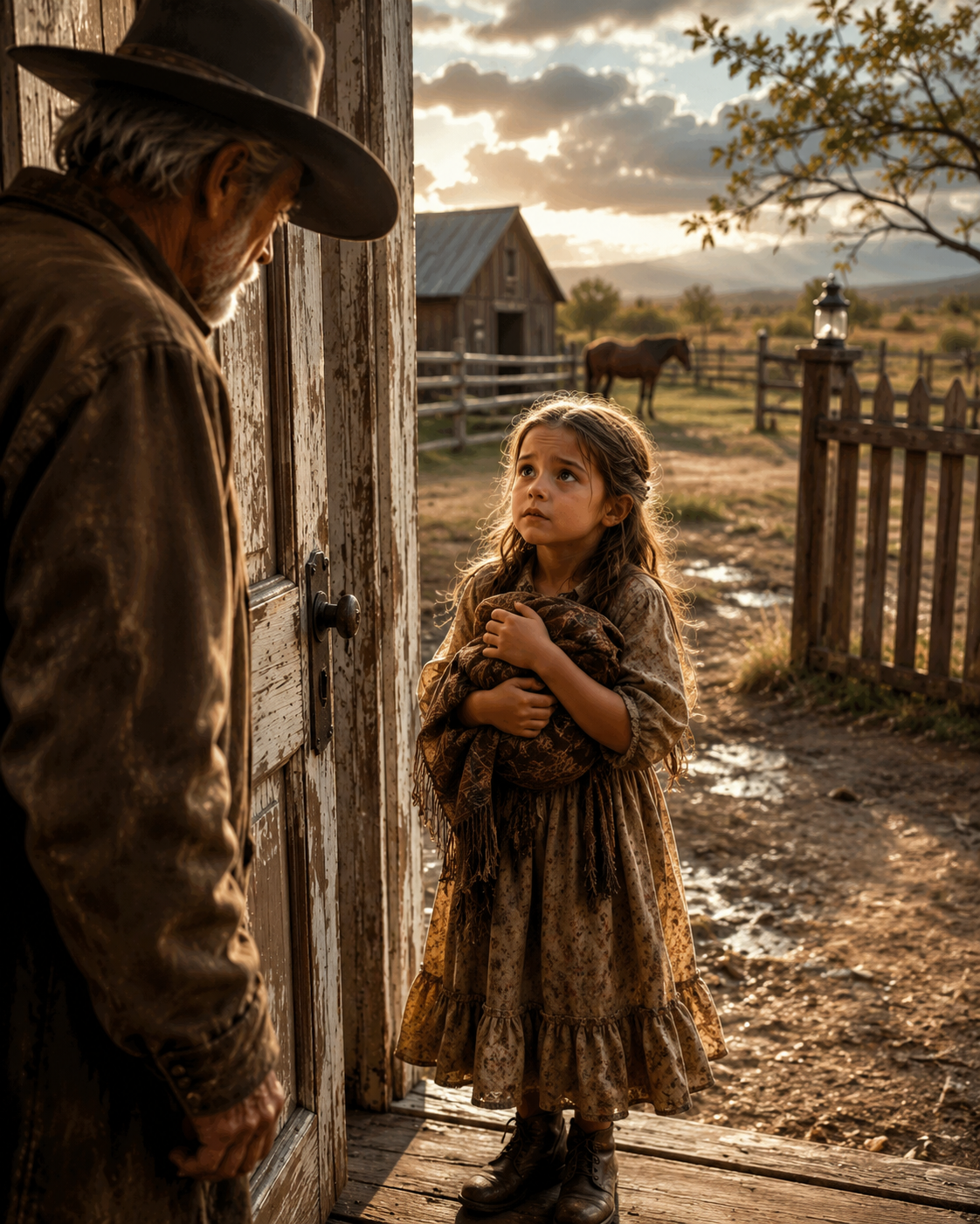 Everyone in Town Said the Old Rancher Had No Heart — Then a Little Girl Knocked, Holding a Locket That Wasn’t Hers