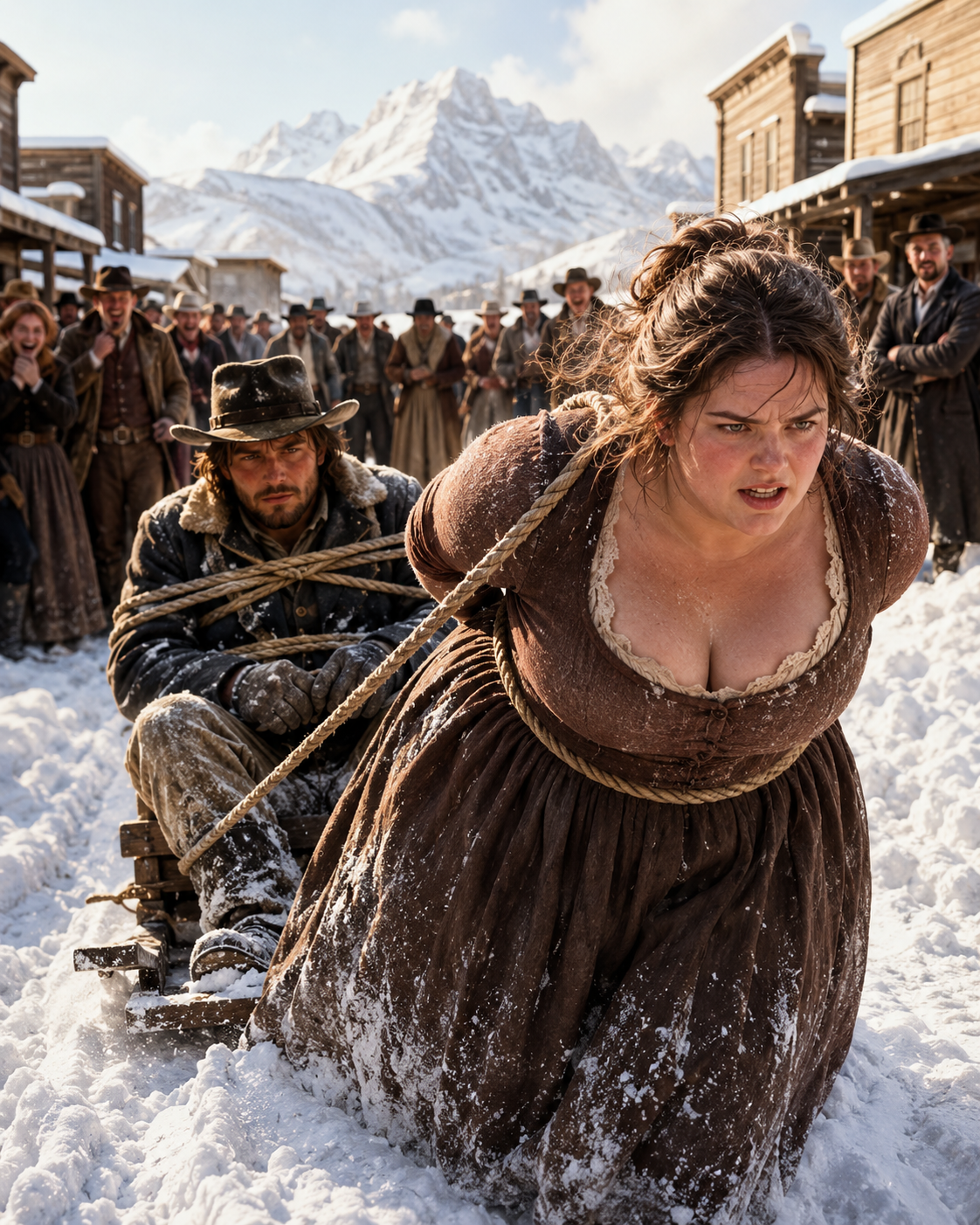 THE FRONTIER CALLED HER TOO HEAVY TO MARRY — UNTIL THE MOUNTAIN TRAPPER CHOSE HER OVER EVERY THIN WOMAN IN TOWN