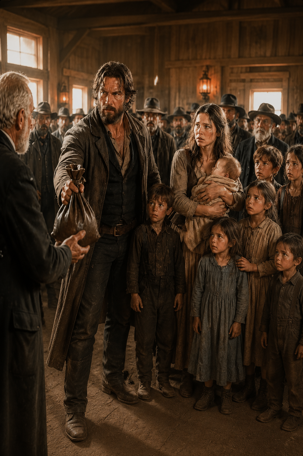 They Priced Her Seven Children Like Livestock In That Meeting Hall — Then One Feared Man Said “I’ll Take All Of Them”