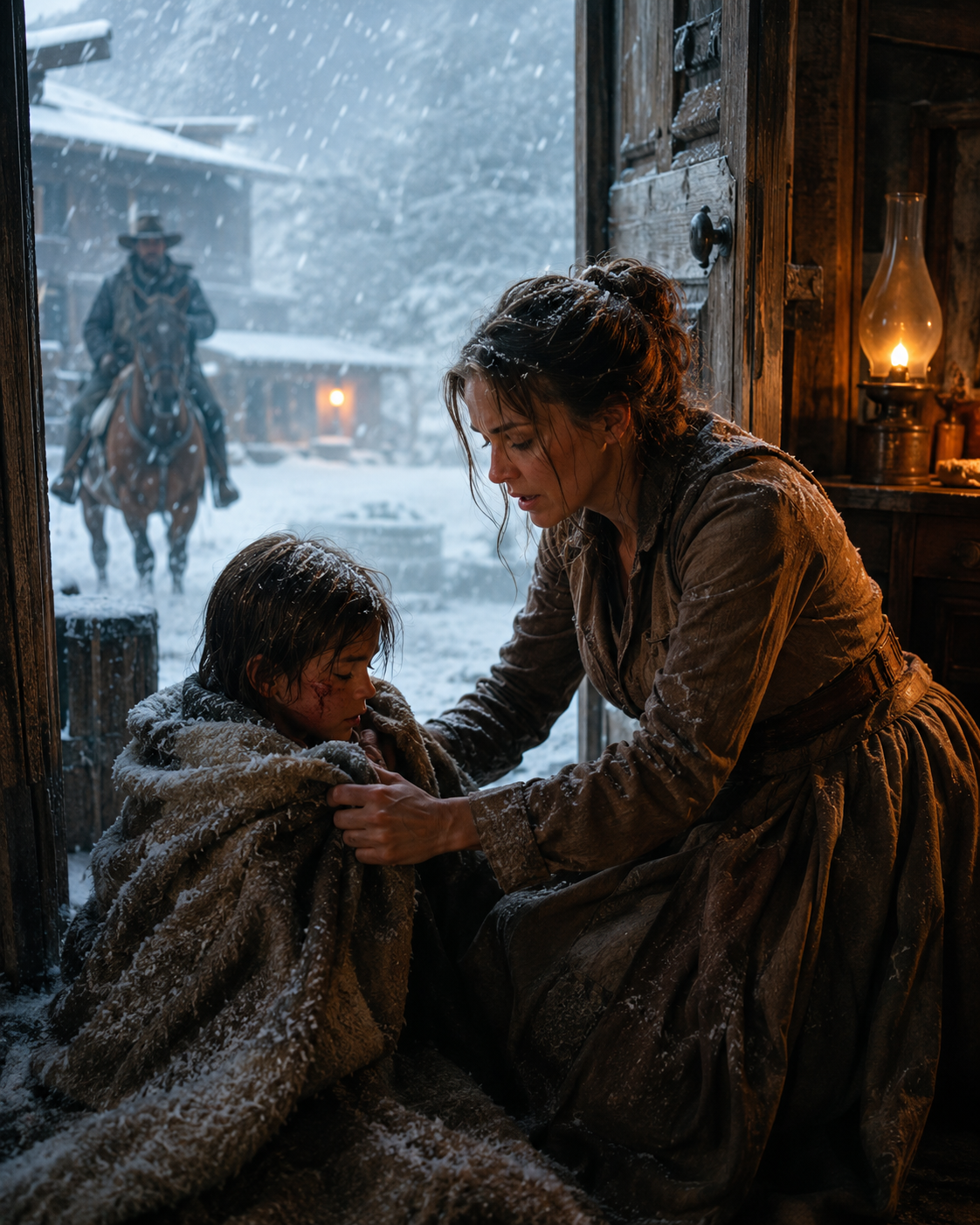 She Found a Dying Comanche Boy on Her Doorstep in a Blizzard — Then His Father Arrived With a Hundred Warriors and One Impossible Secret