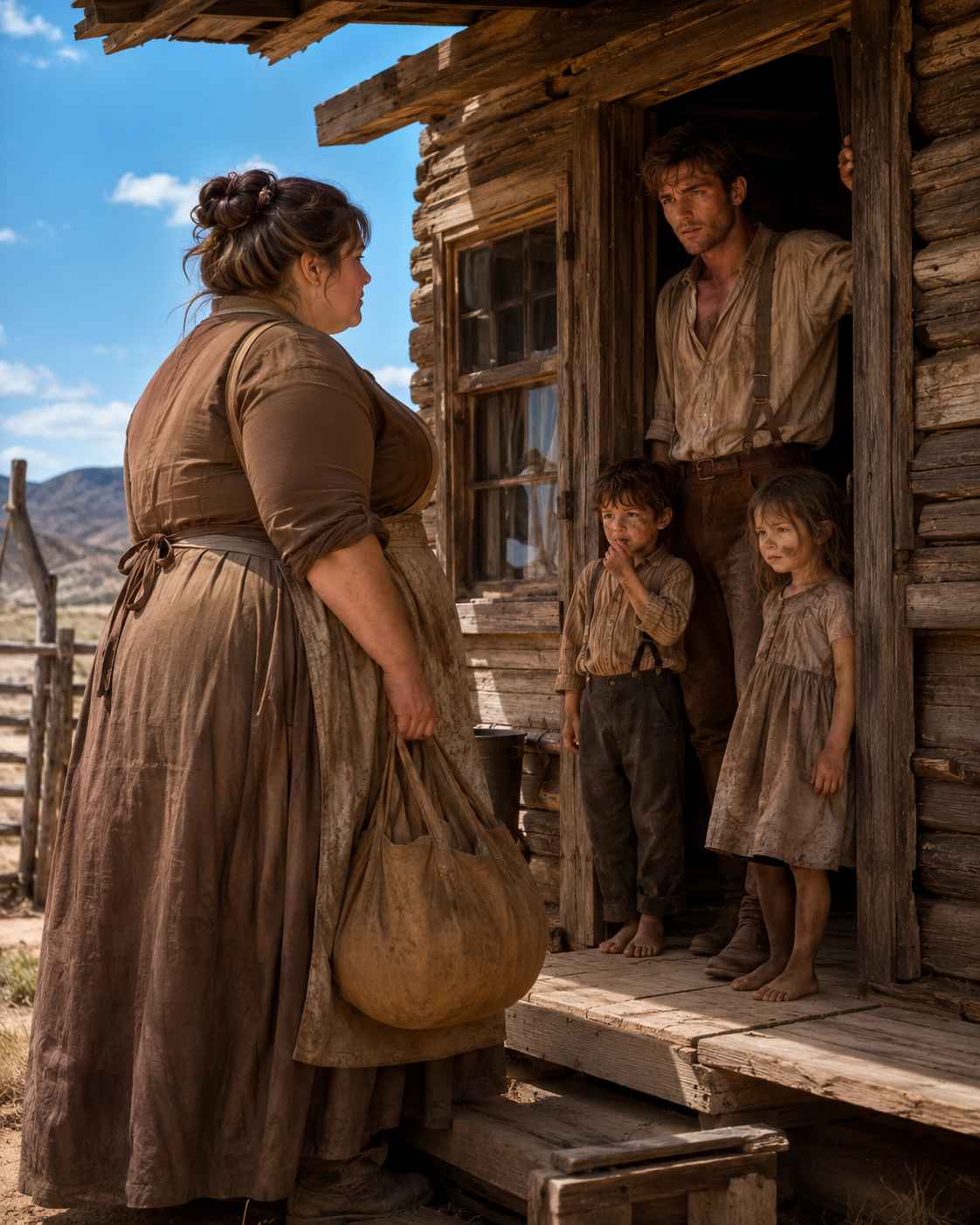 The rancher’s children were starving in silence — Until the town’s most hated widow arrived at his door