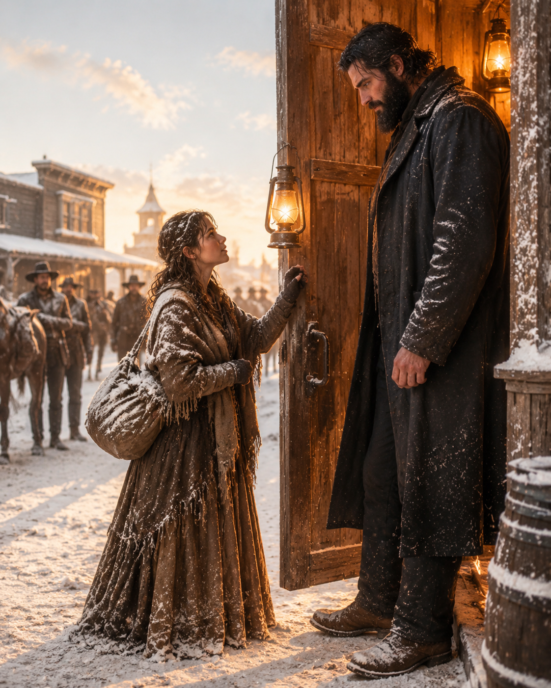 A Homeless Widow Knocked On A Stranger’s Door During A Blizzard — She Had No Idea The 6’9″ “Giant” Everyone Feared Would Become The Man She’d Propose To In Front Of The Whole Town