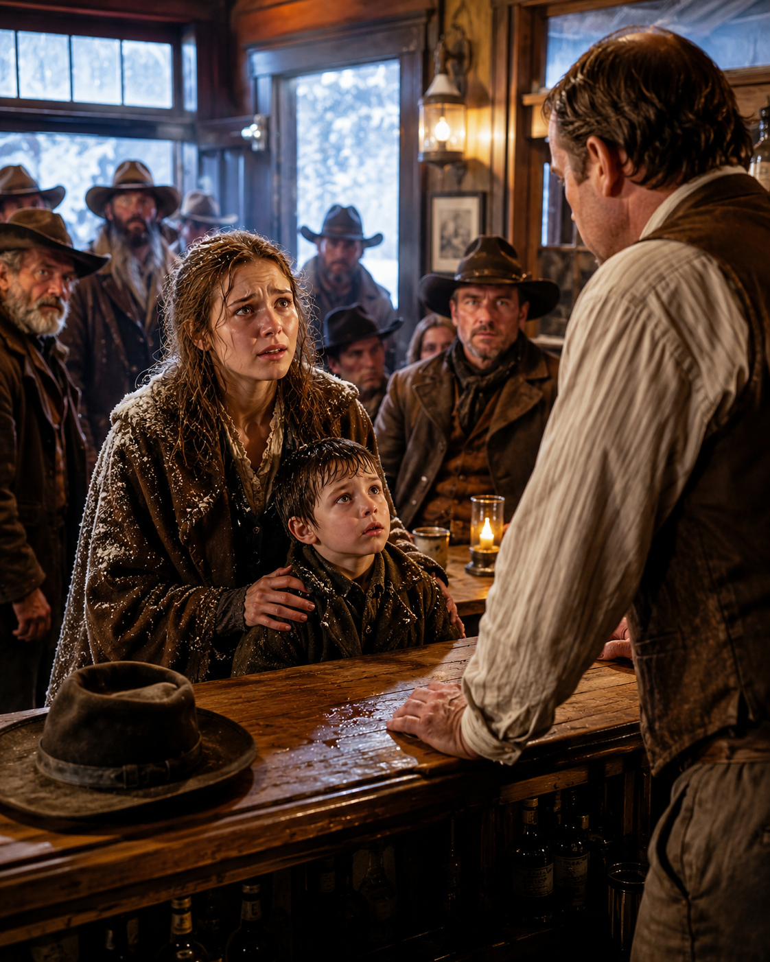 “We haven’t eaten in days,” she whispered at the hotel counter — then a lone cowboy gave her everything he had