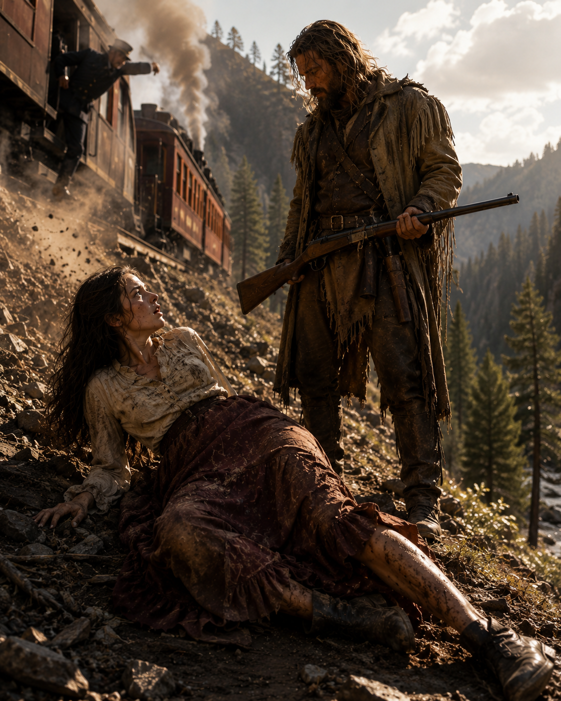 Thrown Off a Moving Train into the Wilderness — The Mountain Man Who Found Her Had One Condition for Saving Her Life