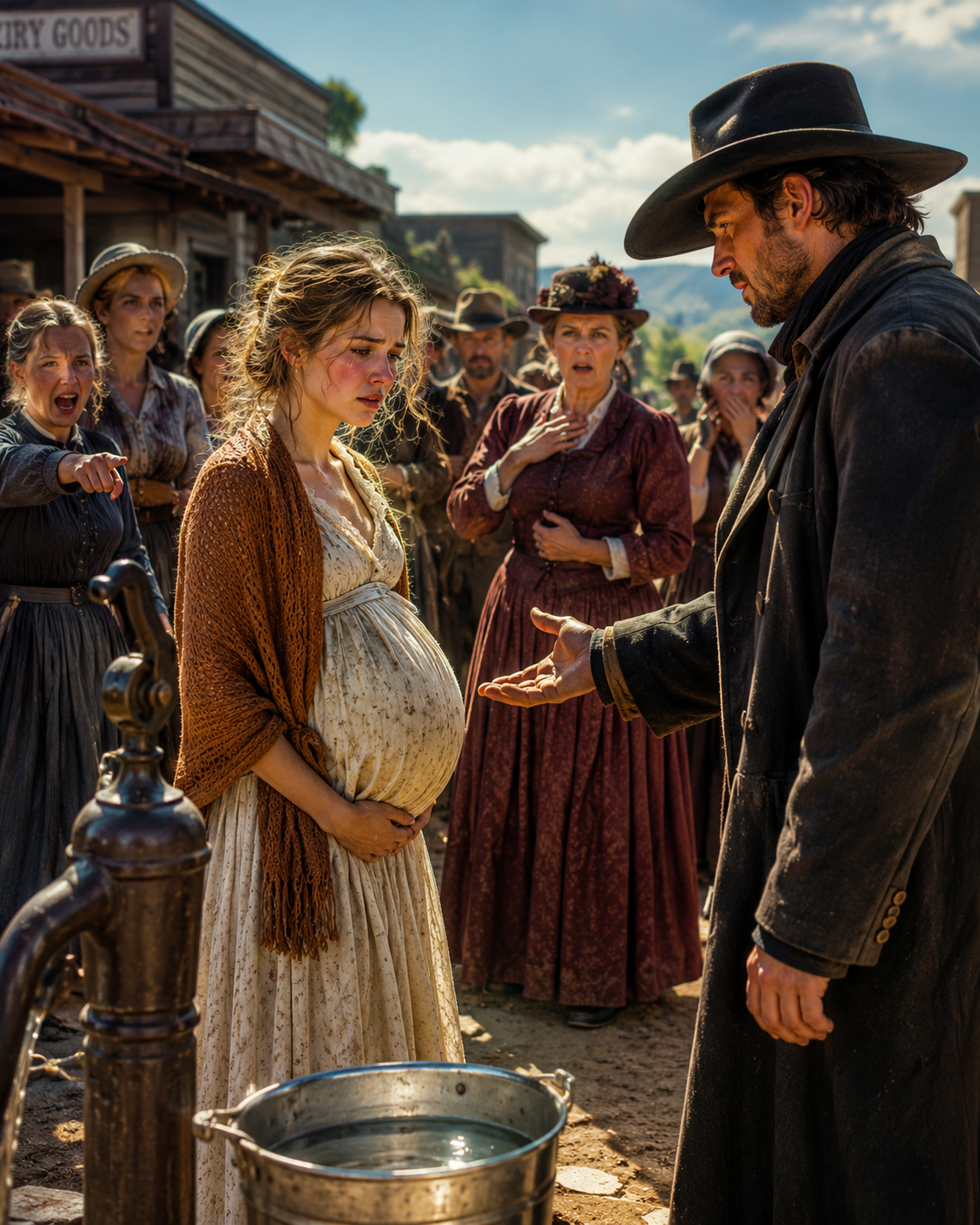 The Whole Town Shamed a Pregnant Seventeen-Year-Old as “Damaged” — Until a Battle-Scarred Cowboy Asked Her to Marry Him, Leaving Everyone Certain He Had Lost His Mind… But the Truth Behind His Choice Changed the Town Forever