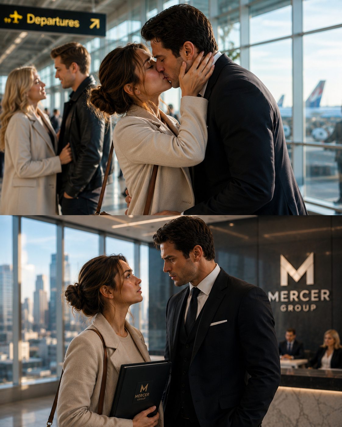 Her boyfriend kissed another woman at the airport, so she kissed a stranger to save her pride—then walked into work and found out he owned the company