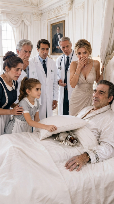 The mafia boss was dying in a mansion full of doctors—until an 8-year-old maid’s daughter lifted his pillow and found what his fiancée had been hiding there every night